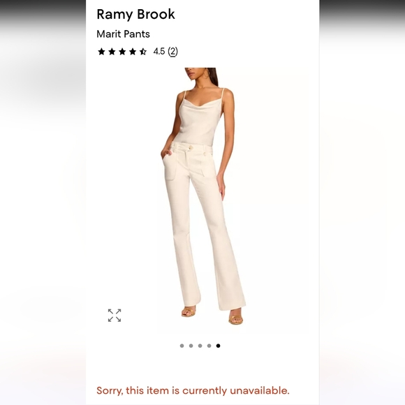 Ramy Brook Pants - NWT Ramy Brook Marit Pant Sz 2 Ivory